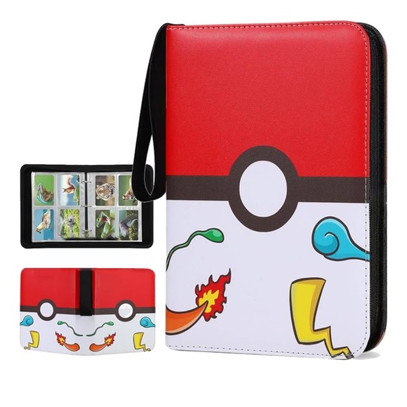 Card Binder with Sleeves 4 Pockets Card Binder Holder Compatible - Picture 1 of 6